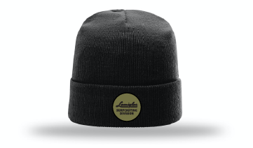 Black Wool Beanie w/ Olive Surfcasting Division Patch