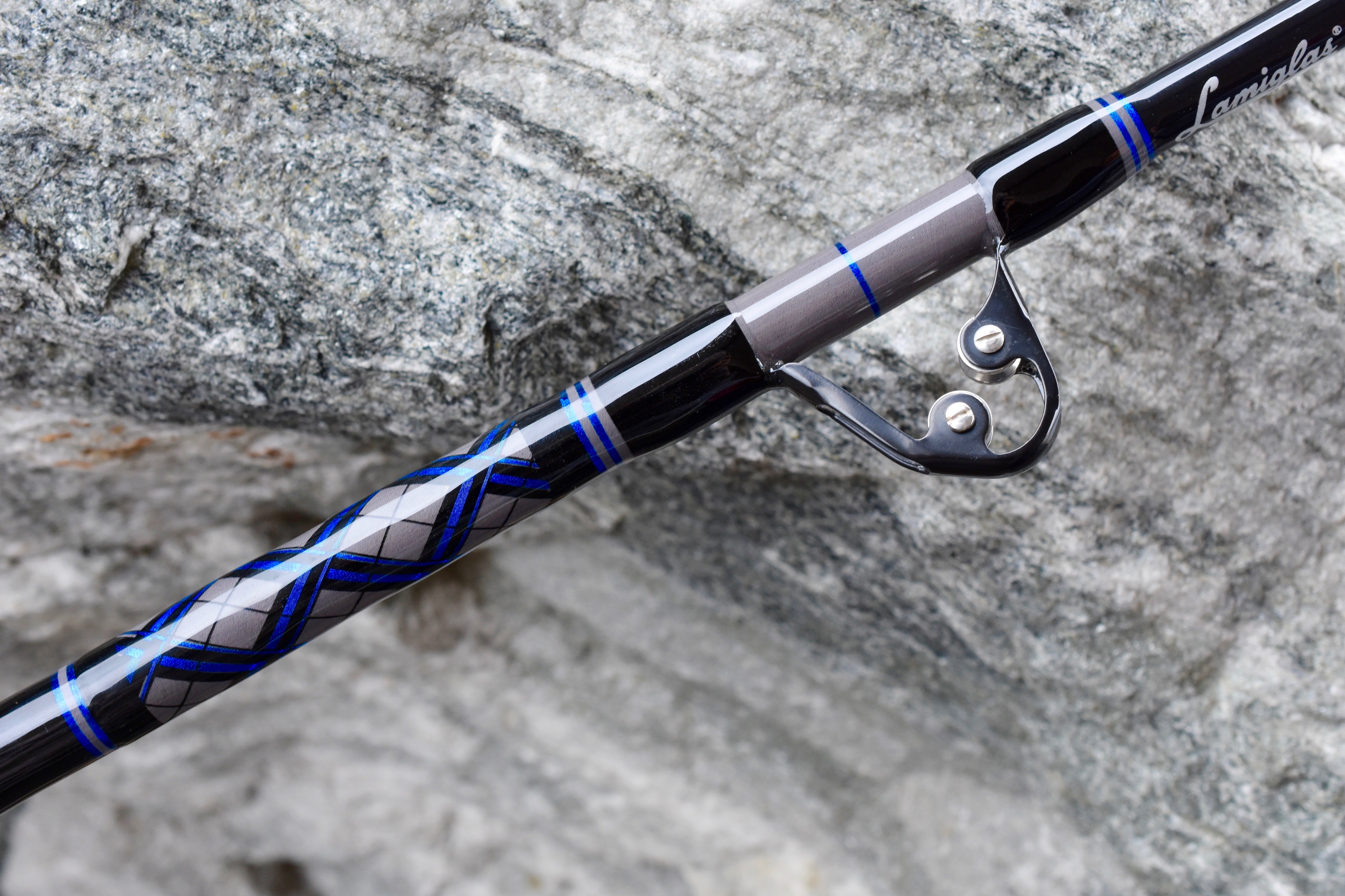 baby blue fishing pole Lamiglas Big Fish Saltwater Casting Rod BFC70H